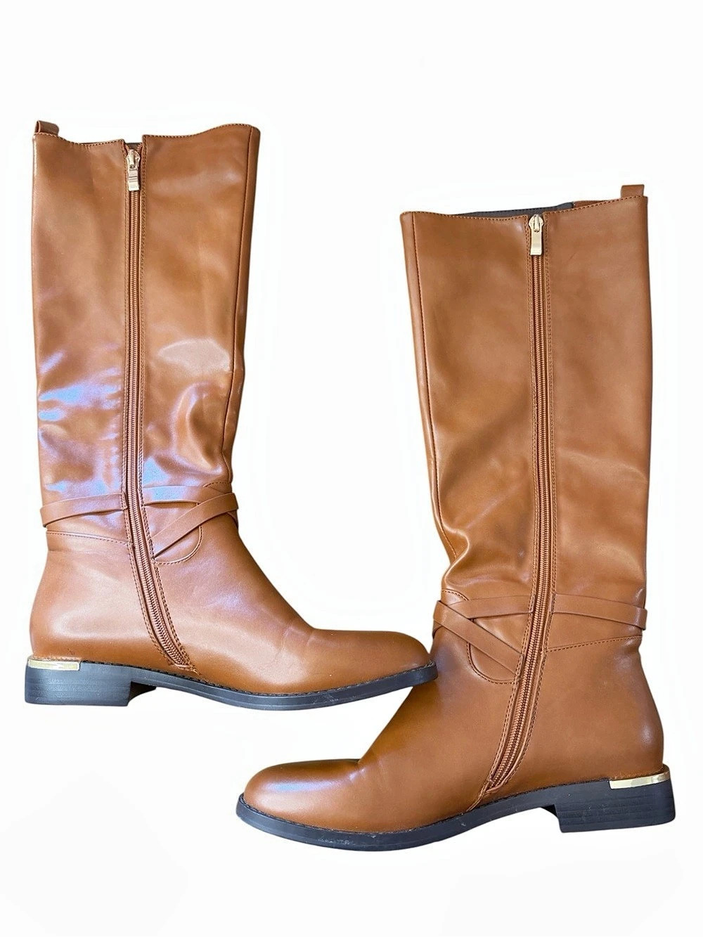 Torgeis Women's Firenze Tall Boots, Camel Brown, soft, sz 8